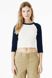 BELLA+CANVAS ®  Women's Micro Rib 3/4 Raglan Baby Tee BC1200