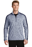 Sport-Tek ®  PosiCharge ®  Electric Heather Colorblock 1/4-Zip Pullover. ST397